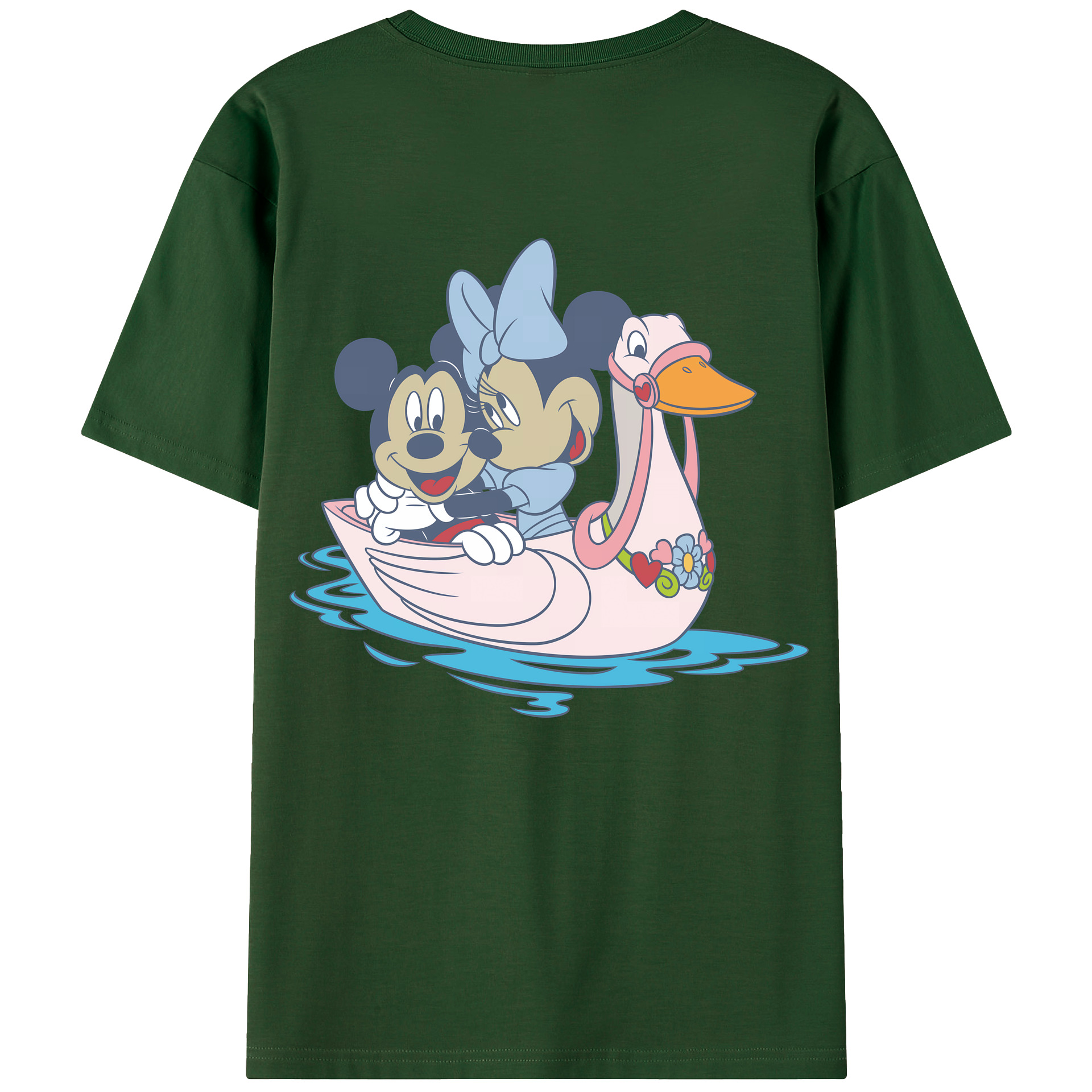（画像用） ミッキーマウス Mickey Mouse 綿100％半袖Tシャツ（背面プリント）
